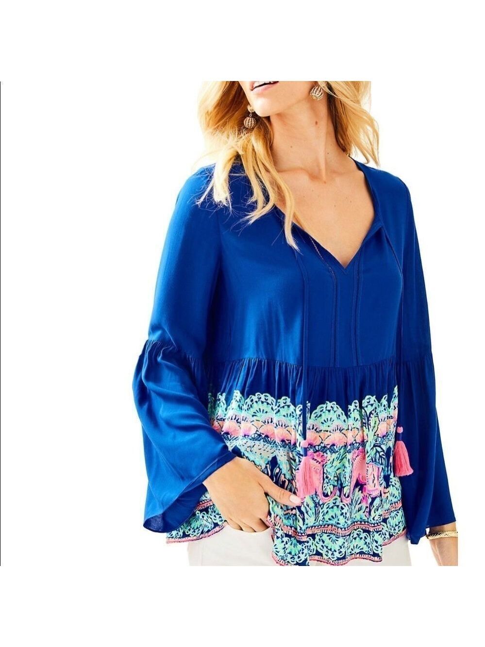 Lilly Pulitzer Kahli Peplum Babydoll Top